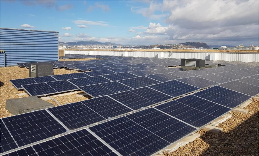 Placas fotovoltaicas, Port de Barcelona, descarbonización