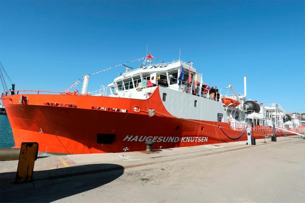 Enagás, Scale Gas y Knutsen inauguran el primer barco de suministro de GNL que se construye en España